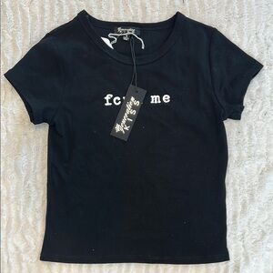 Generation kiss If u seek Amy Black Graphic baby Tee small new w tag